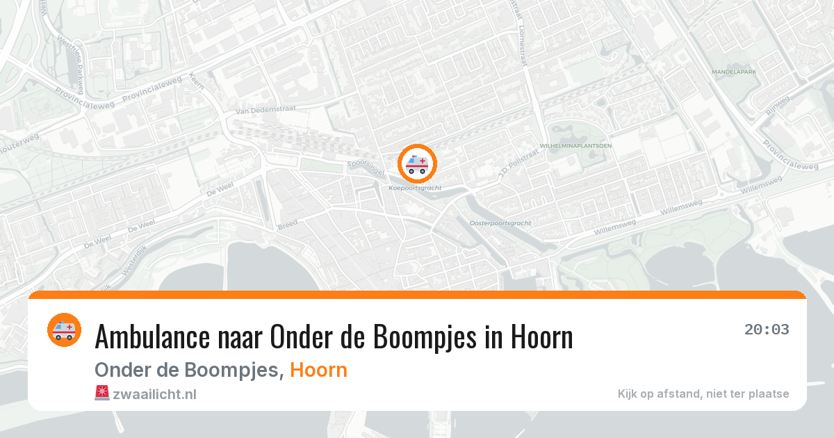 Ambulance naar Onder de Boompjes in Hoorn — 23 mei 2026