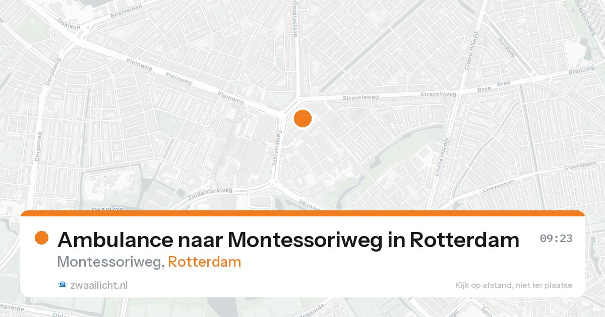 Ambulance naar Montessoriweg in Rotterdam — 15 aug 2026