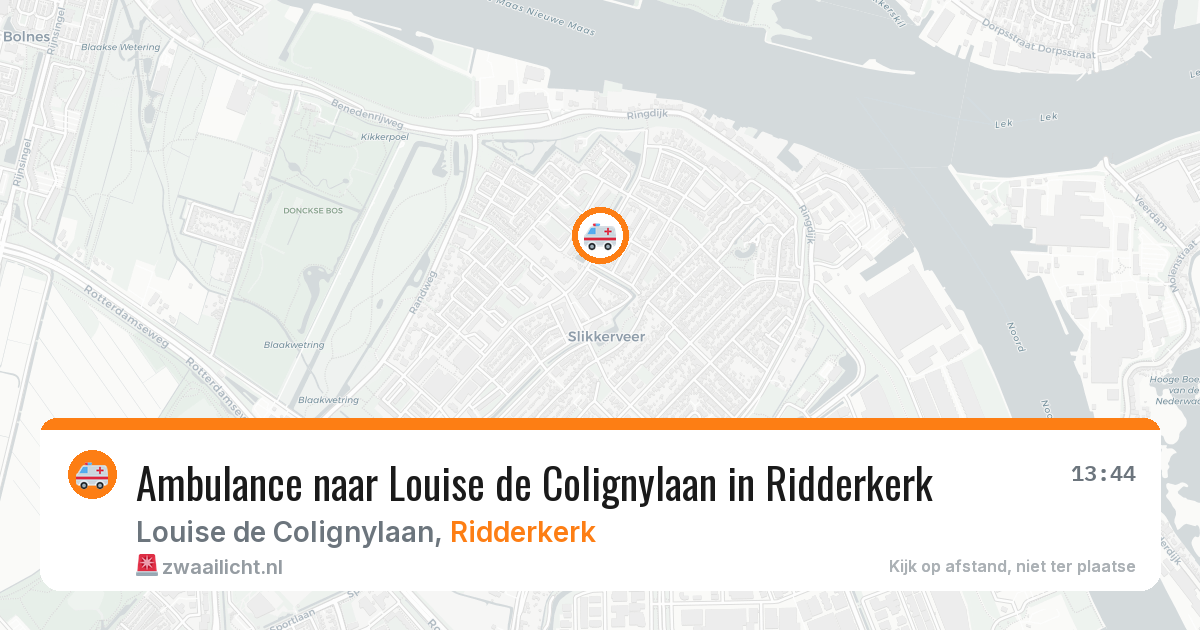 Ambulance naar Louise de Colignylaan in Ridderkerk — 24 jun 2026