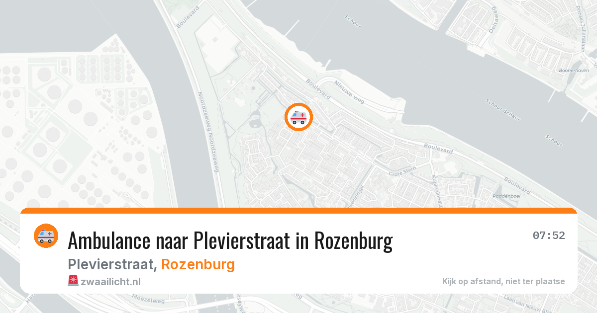 Ambulance naar Plevierstraat in Rozenburg — 22 mrt 2026