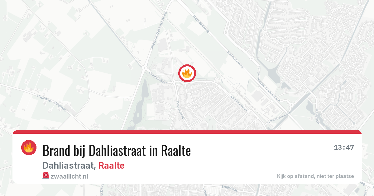 Brand bij Dahliastraat in Raalte — 27 jun 2026