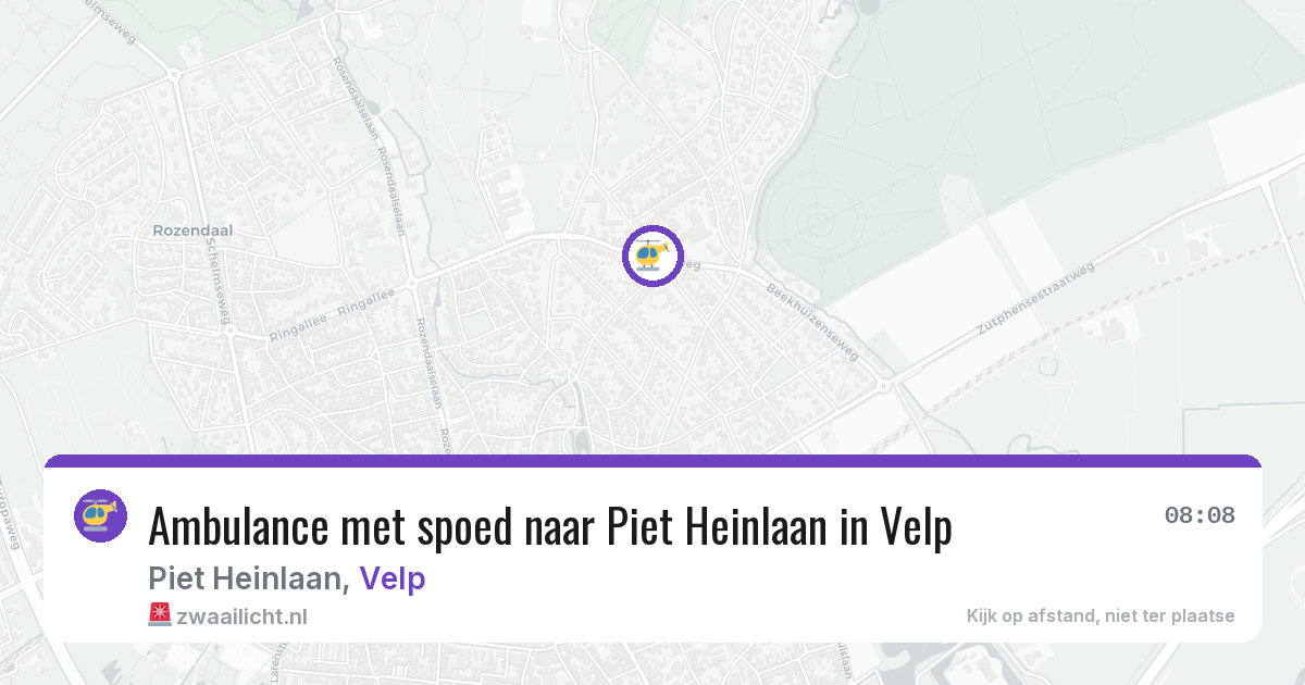 Ambulance met spoed naar Piet Heinlaan in Velp — 2 jul 2026