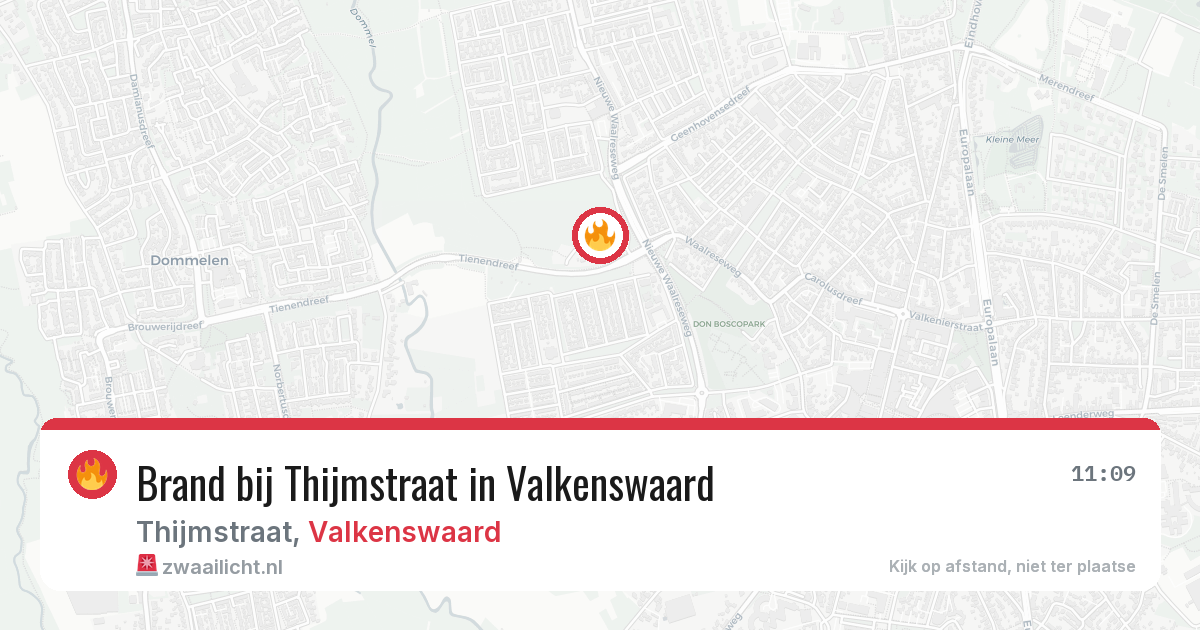 Brand bij Thijmstraat in Valkenswaard — 27 jun 2026