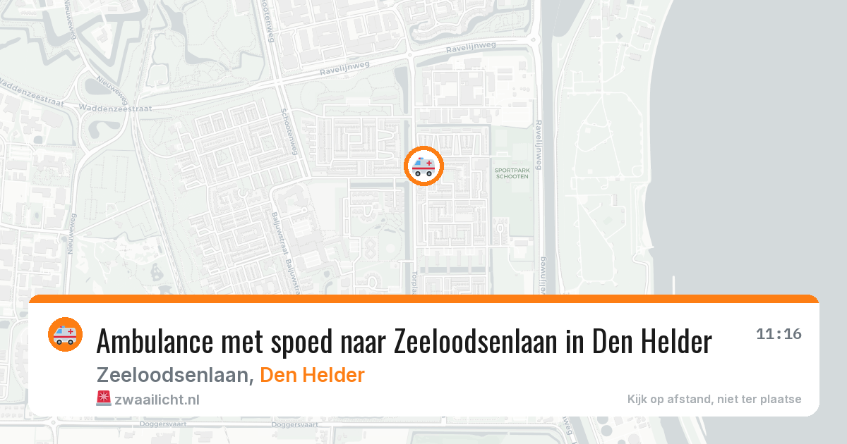 Ambulance met spoed naar Zeeloodsenlaan in Den Helder — 4 jul 2026