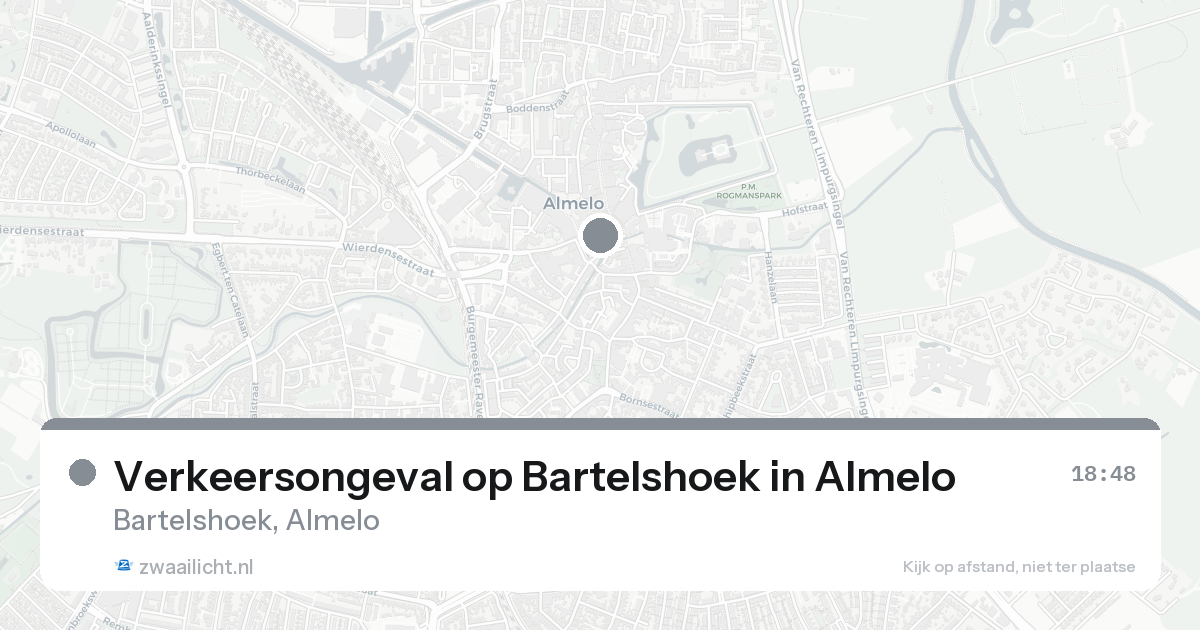 Verkeersongeval op Bartelshoek in Almelo — 18 aug 2026