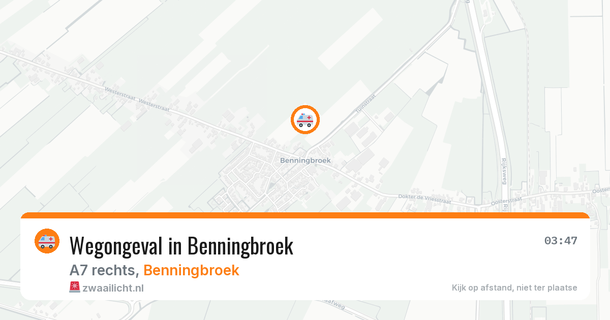 Wegongeval in Benningbroek — 28 feb 2026