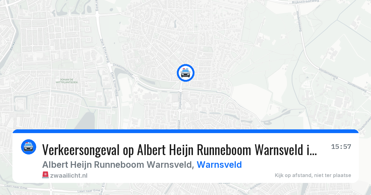 Verkeersongeval op Albert Heijn Runneboom Warnsveld in Warnsveld — 18 jul 2026