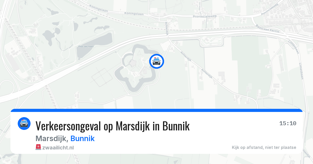 Verkeersongeval op Marsdijk in Bunnik — 30 mrt 2026