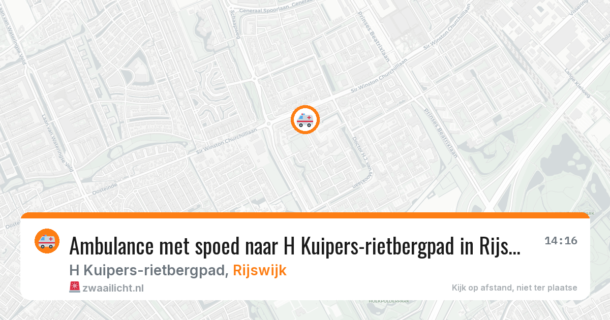 Ambulance met spoed naar H Kuipers-rietbergpad in Rijswijk — 23 mei 2026
