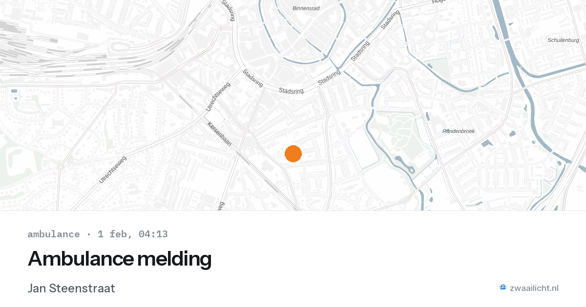 Ambulance melding — 1 feb 2026