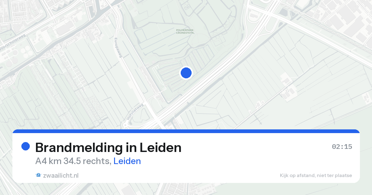 Brandmelding in Leiden — 23 aug 2026