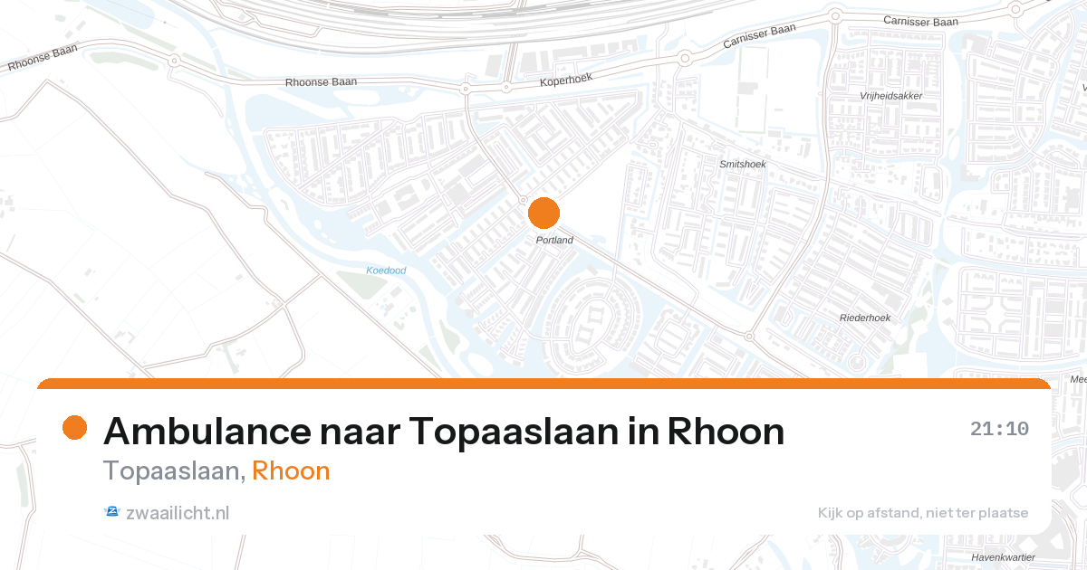 Ambulance naar Topaaslaan in Rhoon — 27 aug 2026