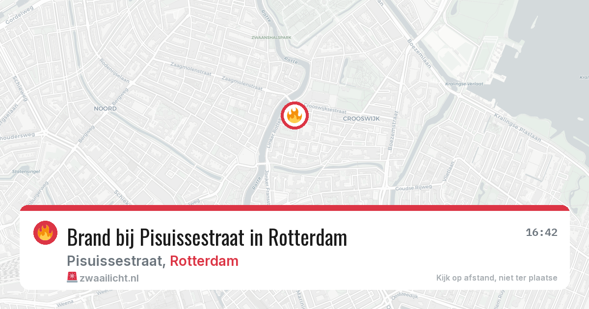 Brand bij Pisuissestraat in Rotterdam — 13 mei 2026