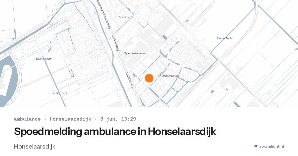Spoedmelding ambulance in Honselaarsdijk — 8 jun 2026