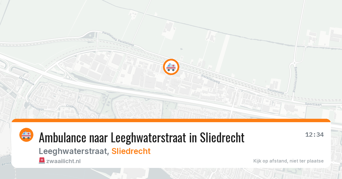 Ambulance naar Leeghwaterstraat in Sliedrecht — 8 apr 2026