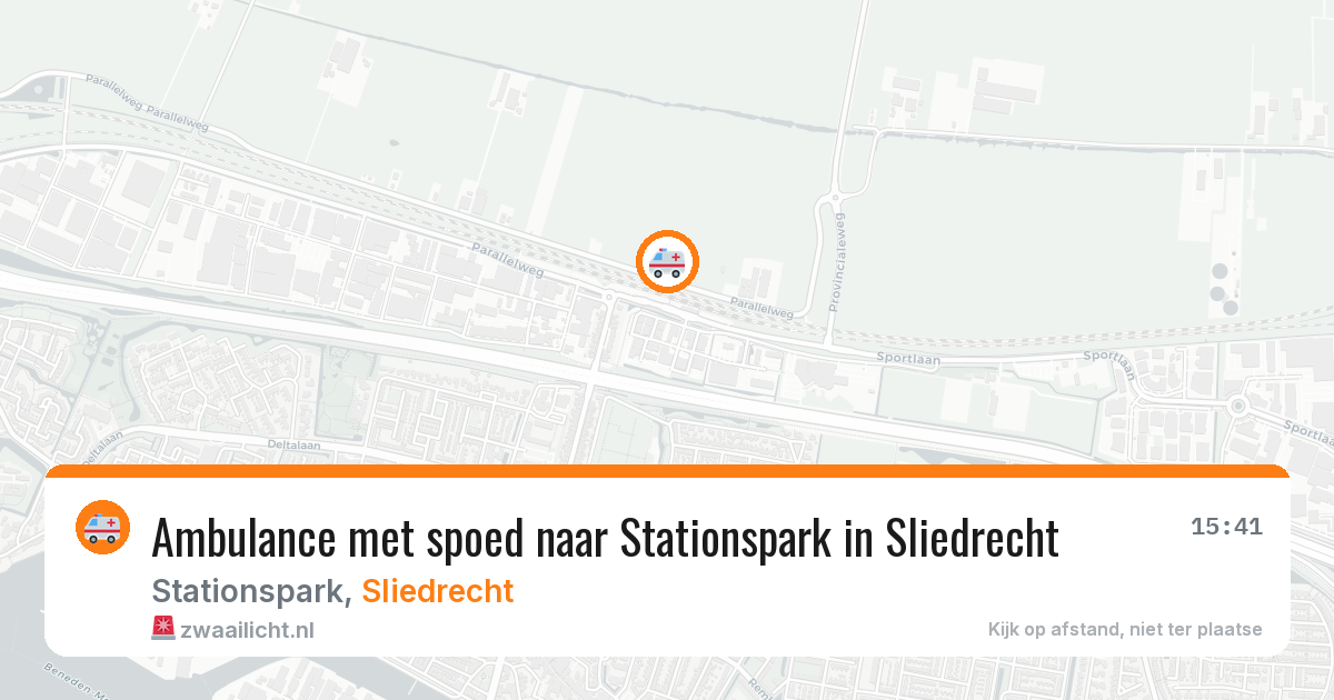 Ambulance met spoed naar Stationspark in Sliedrecht — 30 mrt 2026