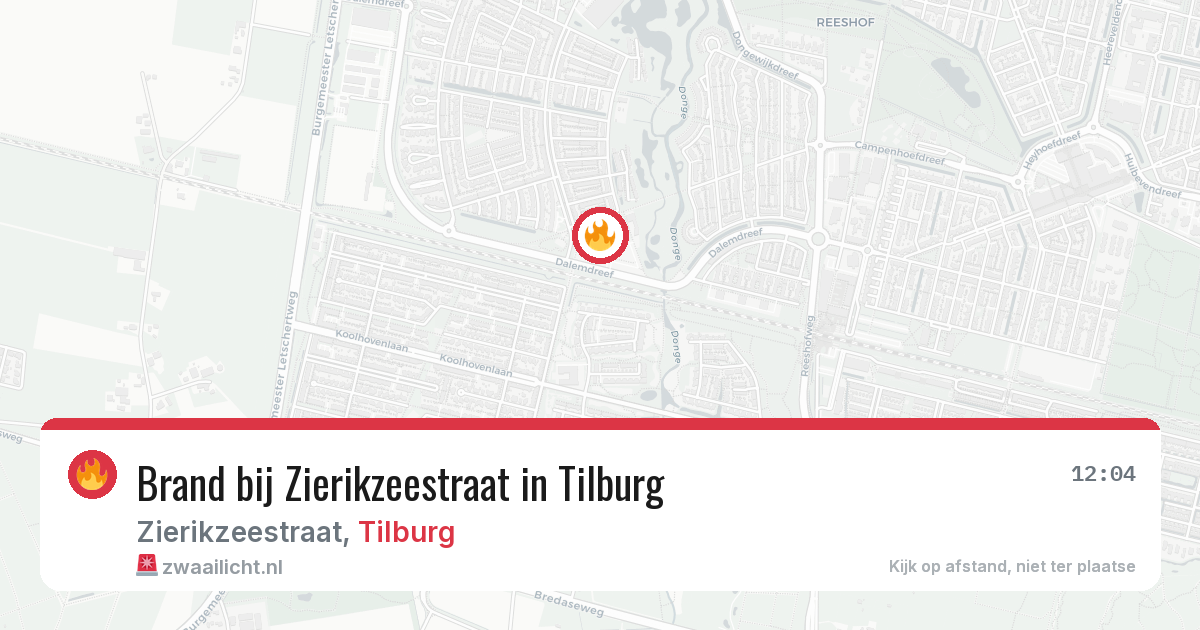 Brand bij Zierikzeestraat in Tilburg — 5 aug 2026