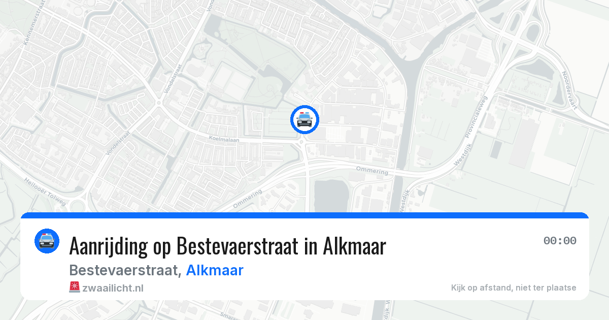 Aanrijding op Bestevaerstraat in Alkmaar — 31 jul 2026