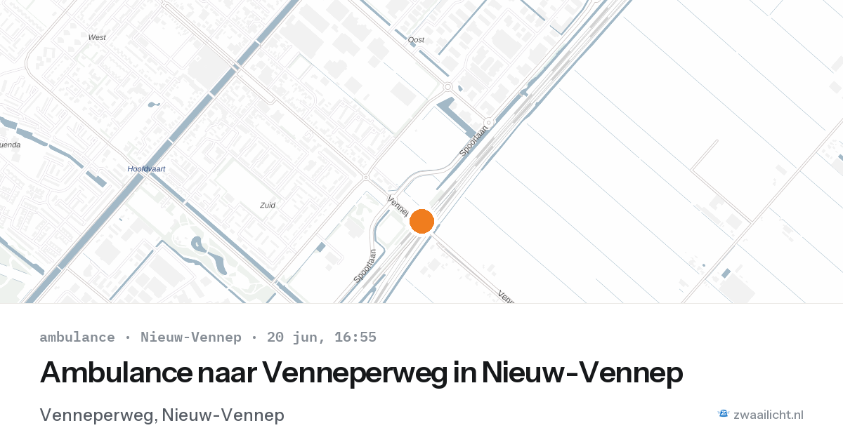 Ambulance naar Venneperweg in Nieuw-Vennep — 20 jun 2026