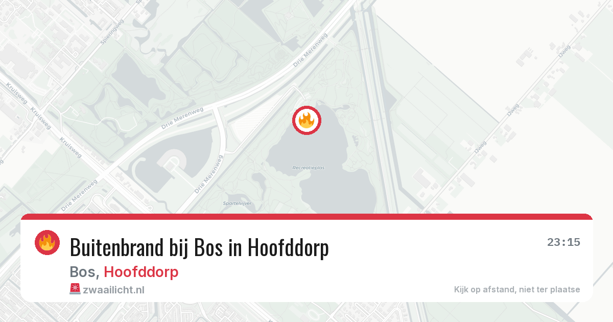Buitenbrand bij Bos in Hoofddorp — 7 jul 2026