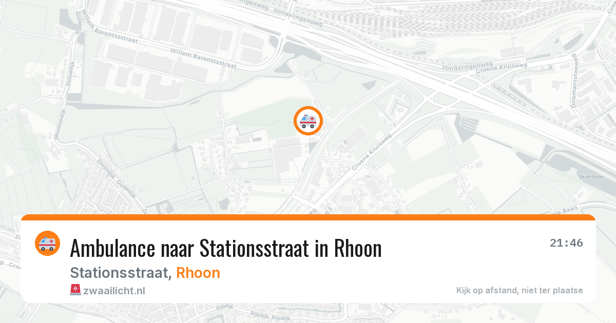 Ambulance naar Stationsstraat in Rhoon — 21 jul 2026