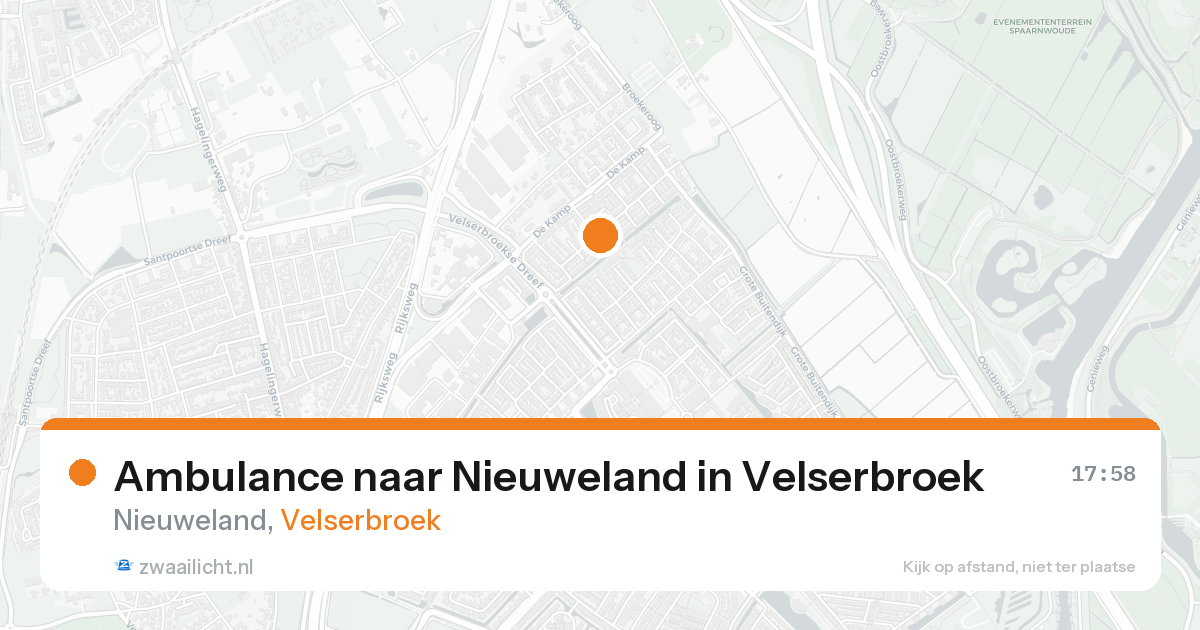 Ambulance naar Nieuweland in Velserbroek — 23 aug 2026