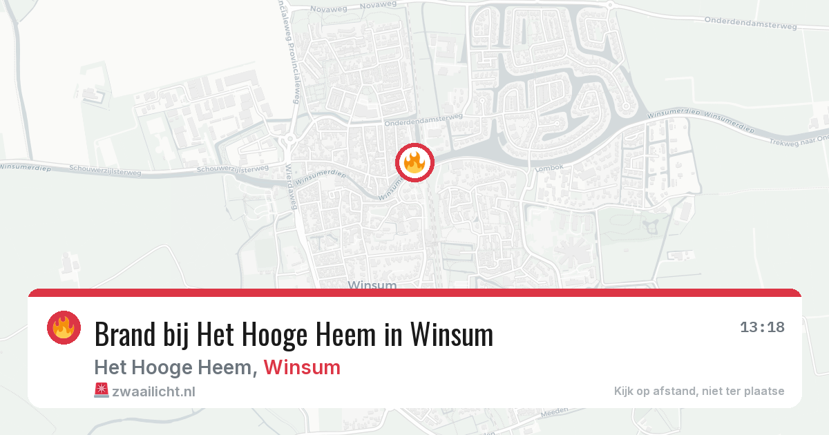 Brand bij Het Hooge Heem in Winsum — 30 mrt 2026