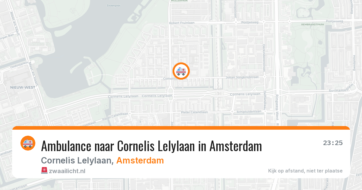 Ambulance naar Cornelis Lelylaan in Amsterdam — 13 aug 2026