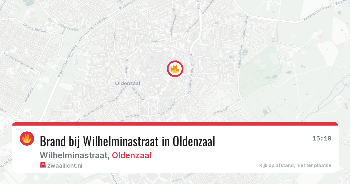 Brand bij Wilhelminastraat in Oldenzaal — 14 apr 2026