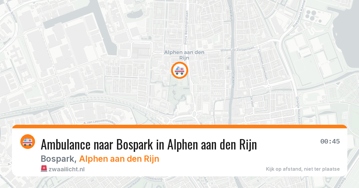 Ambulance naar Bospark in Alphen aan den Rijn — 7 aug 2026