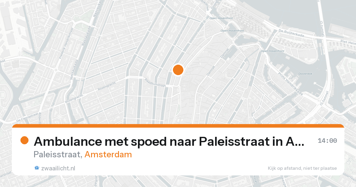 Ambulance met spoed naar Paleisstraat in Amsterdam — 16 aug 2026