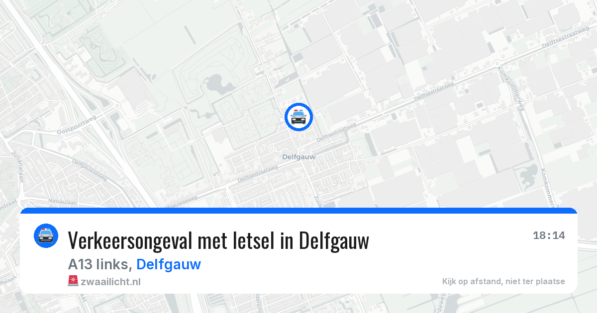 Verkeersongeval met letsel in Delfgauw — 30 apr 2026