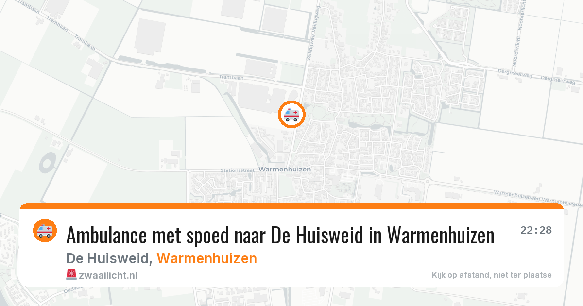 Ambulance met spoed naar De Huisweid in Warmenhuizen — 12 jul 2026