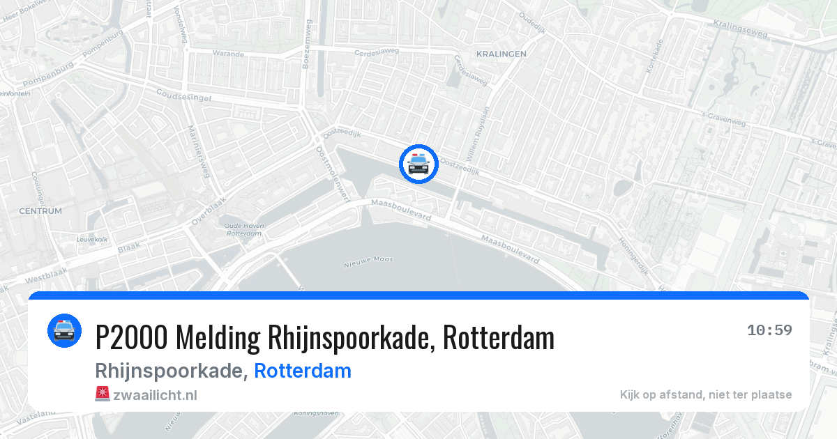 P2000 Melding Rhijnspoorkade, Rotterdam — 3 jun 2026