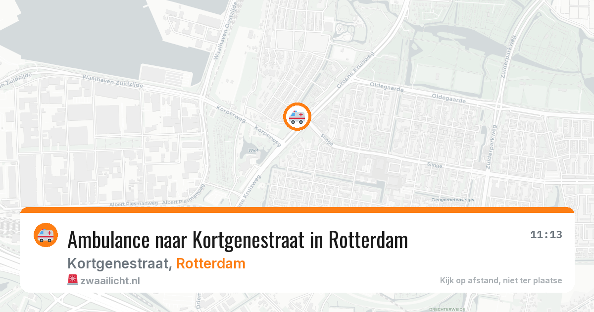 Ambulance naar Kortgenestraat in Rotterdam — 4 aug 2026