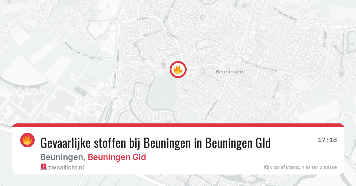 Gevaarlijke stoffen bij Beuningen in Beuningen Gld — 14 mei 2026