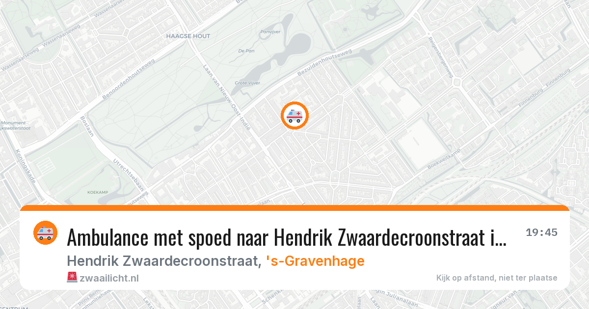 Ambulance met spoed naar Hendrik Zwaardecroonstraat in 's-Gravenhage — 11 mrt 2026