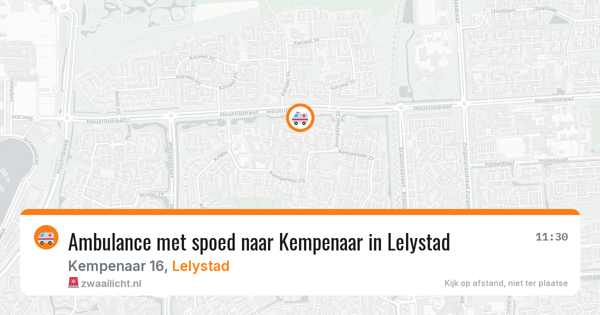 Ambulance met spoed naar Kempenaar in Lelystad — 31 mei 2026