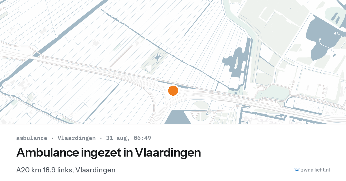 Ambulance ingezet in Vlaardingen — 31 aug 2026