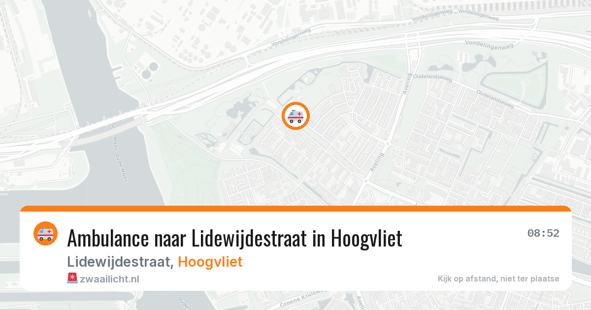 Ambulance naar Lidewijdestraat in Hoogvliet — 5 mei 2026