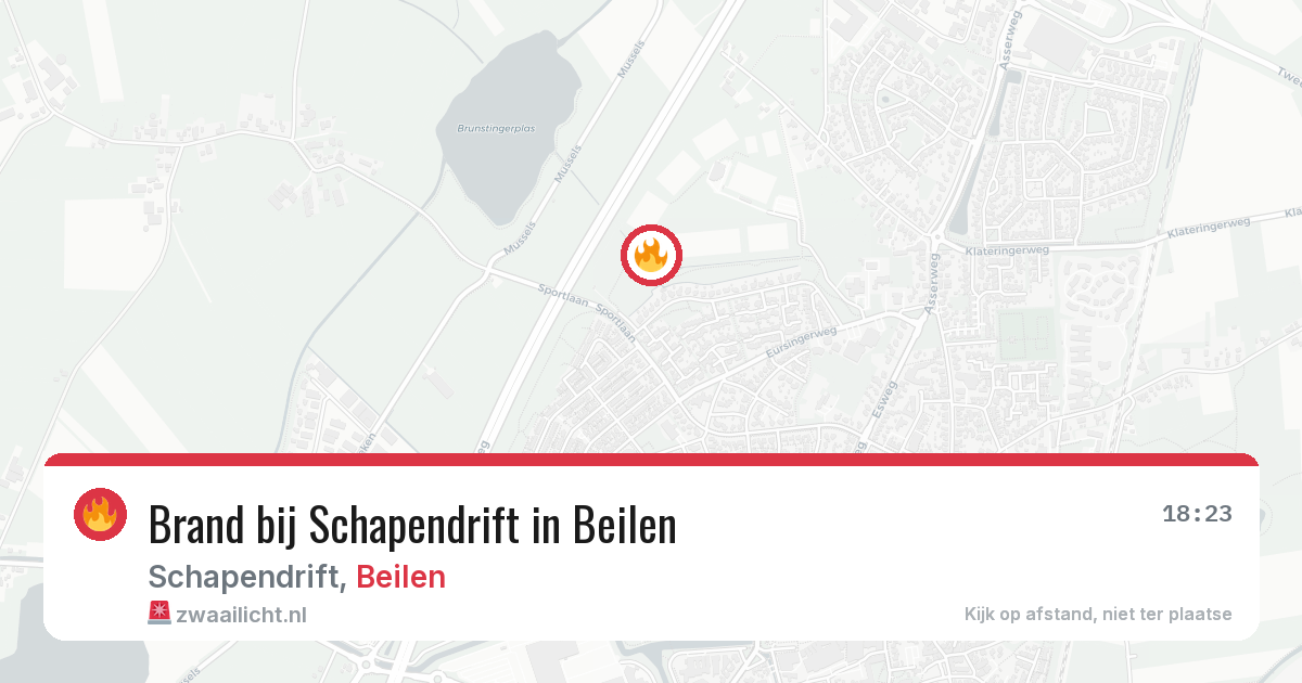 Brand bij Schapendrift in Beilen — 16 jul 2026