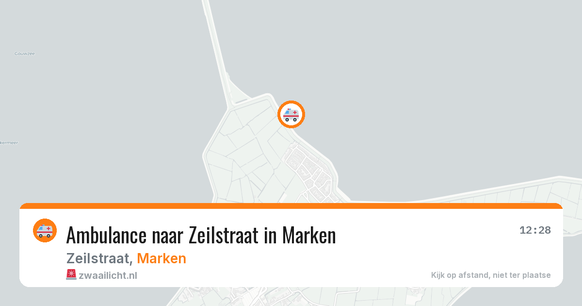 Ambulance naar Zeilstraat in Marken — 4 jul 2026