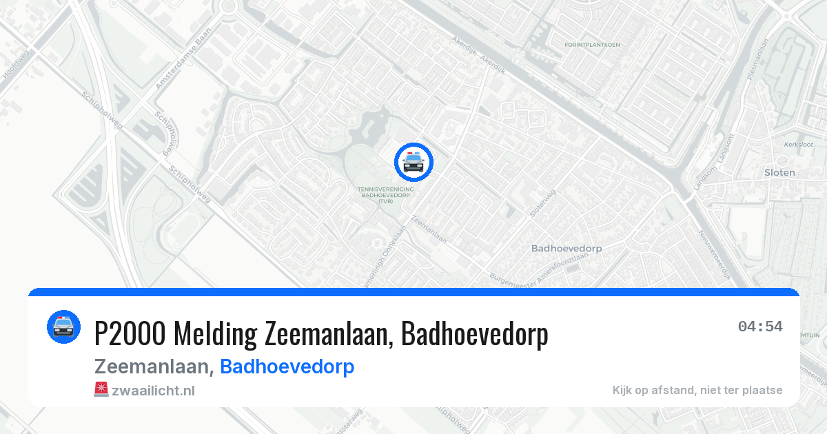 P2000 Melding Zeemanlaan, Badhoevedorp — 24 mrt 2026