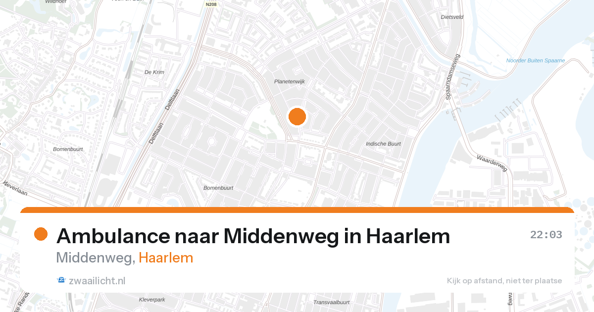 Ambulance naar Middenweg in Haarlem — 14 jun 2026