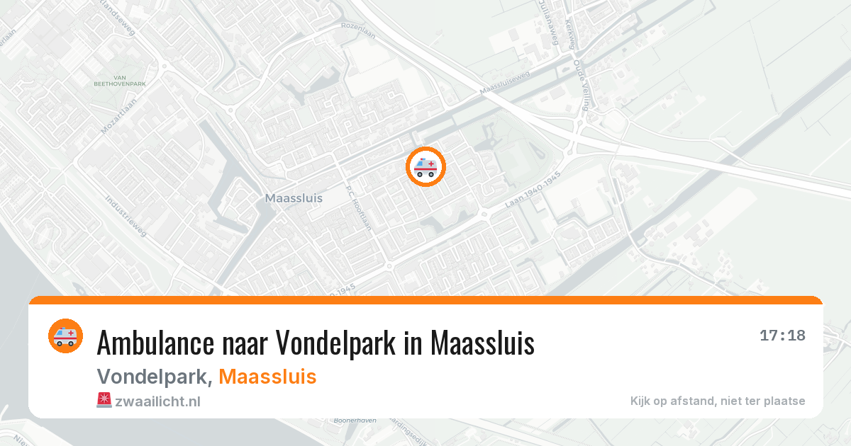 Ambulance naar Vondelpark in Maassluis — 25 mei 2026