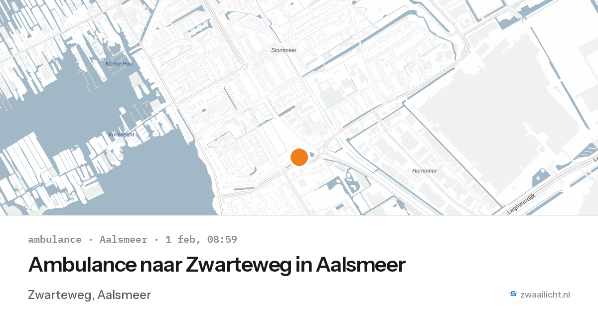 Ambulance naar Zwarteweg in Aalsmeer — 1 feb 2026
