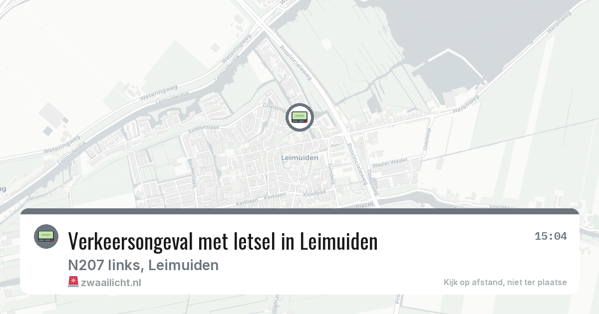 Verkeersongeval met letsel in Leimuiden — 14 feb 2026