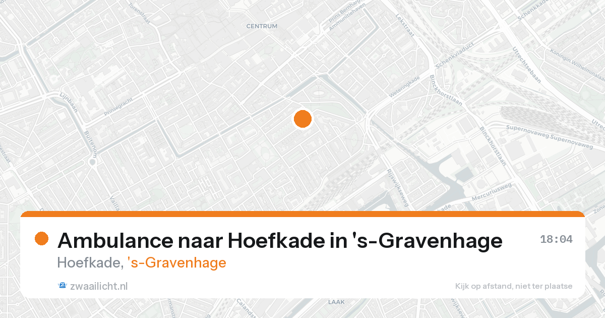 Ambulance naar Hoefkade in 's-Gravenhage — 20 mei 2026