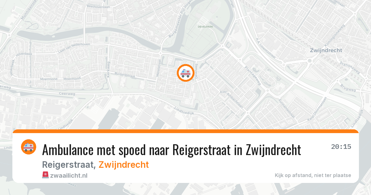 Ambulance met spoed naar Reigerstraat in Zwijndrecht — 12 jul 2026