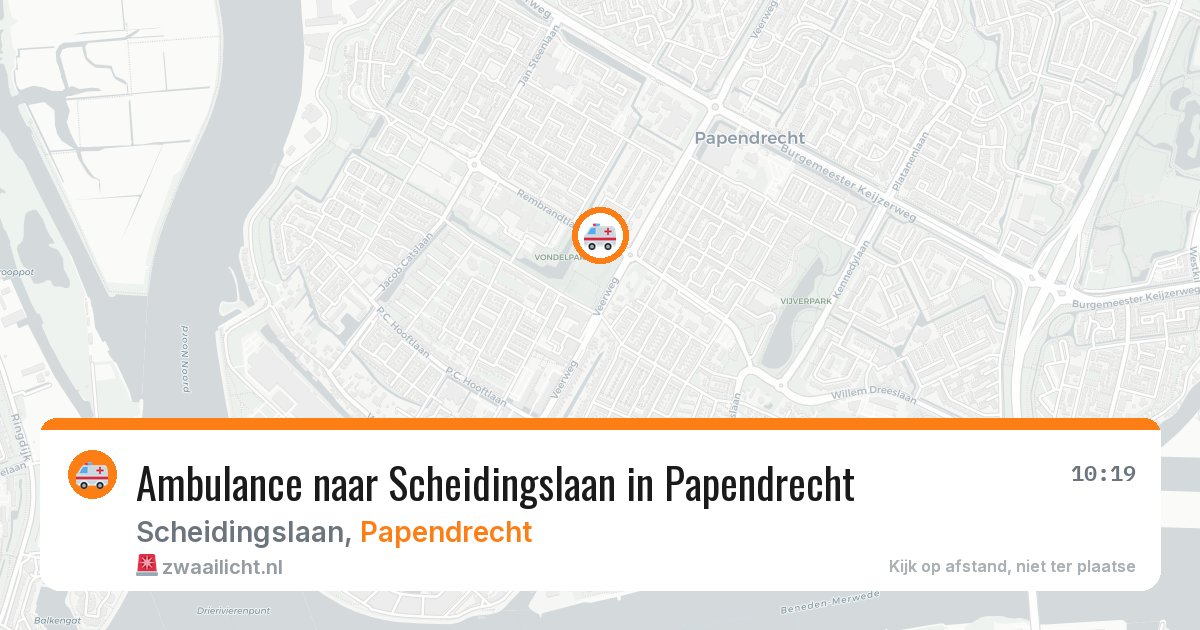 Ambulance naar Scheidingslaan in Papendrecht — 8 jun 2026